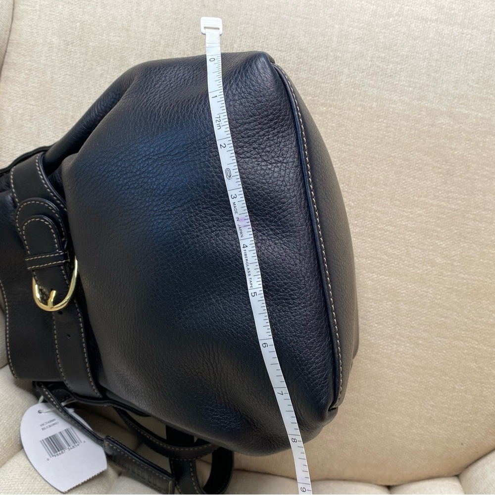 Leather co. By Liz Claiborne  Black Leather crossbody belted bucket purse NWT - Picture 10 of 10
